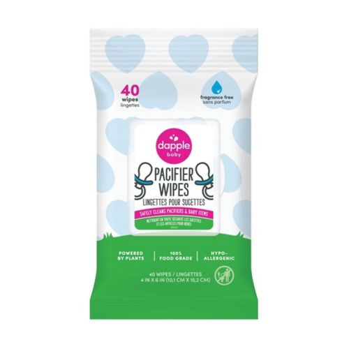 Dapple Unscented Plant Based Pacifier & Teether Wipes - 40ct