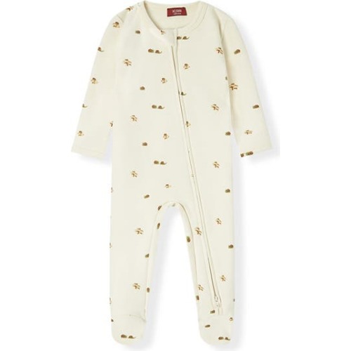 Stretch Fleece Zipper Footed Romper, 0-3M