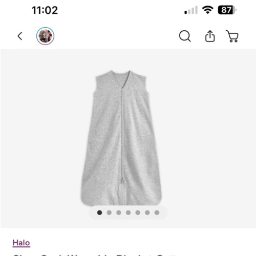 HALO SleepSack, 100% Cotton Wearable Blanket, Swaddle Transition Sleeping Bag, TOG 0.5, Heather Grey, Small