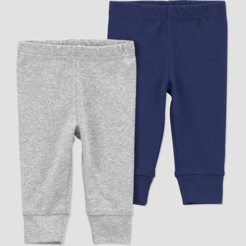 Carter's Just One You® Baby Boys' 2pk Pants - Navy Blue/Gray 12M