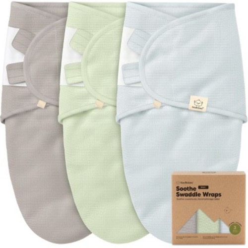 3pk Soothe Wren Swaddle Sleep Sacks, Organic Newborn Swaddles Wrap 0-3 Months, Soft Baby Wearable Blanket