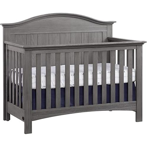 Soho Baby Chandler Premium 4-in-1 Convertible Crib, Graphite Gray, GreenGuard Gold Certified
