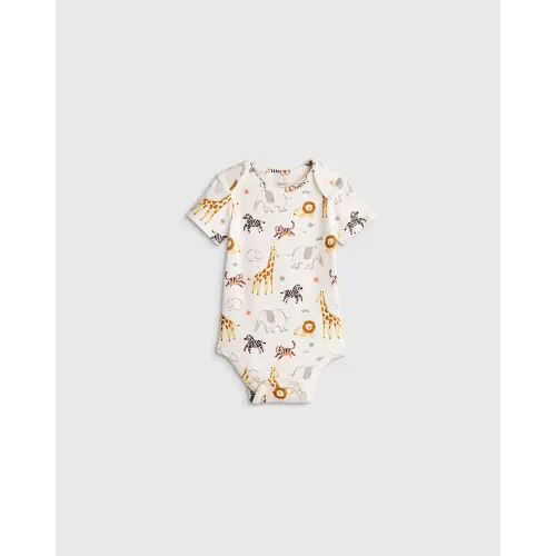100% Organic Cotton Short Sleeve Bodysuit - Baby