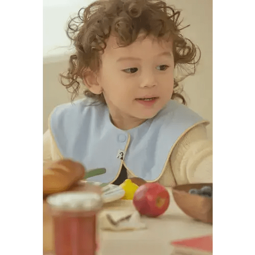 Konny Bib Piped Edge (0-2Y) - Skyblue