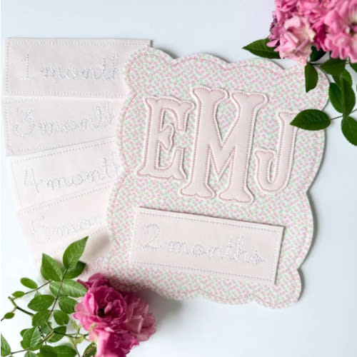 Initial Month Plaque in Floral – Little Happies