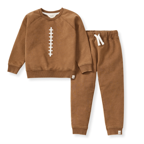 Acid Wash Football Sweatshirt & Pants Set – Burt's Bees Baby
