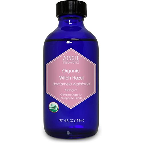 Organic, Witch Hazel – 100% Pure, Witch Hazel, for Face, Acne, Butt, Skin, Scalp, Hair, Body by Zongle Therapeutics, 4 OZ