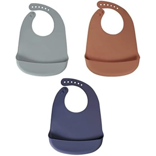 Silicone Bibs For Babies- BPA-Free Waterproof Bib With Pocket- Dishwasher Safe Feeding Bib With Food Catcher