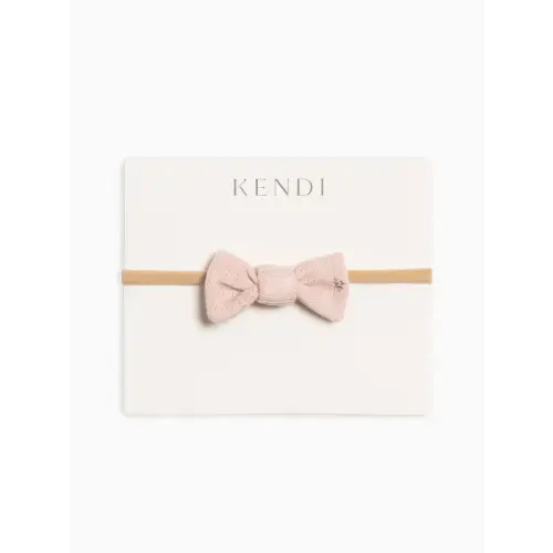 Brushed Back Pointelle Dainty Bow