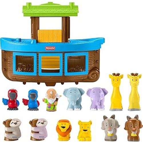 Fisher-Price Little People Toddler Toy Noah’s Ark Playset with 12 Animals and Noah Figure, Baptism Gift for Ages 1+ Years (Amazon Exclusive)
