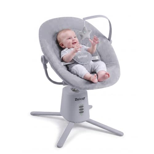 Baby Swings for Infants with 3 Modes & 5 Speeds, BT App & Remote Control | Lightweight Electirc Baby Swing with 6 Melodies and 3 Timer Setting, 2 Seat Positions and 5-Point Harness
