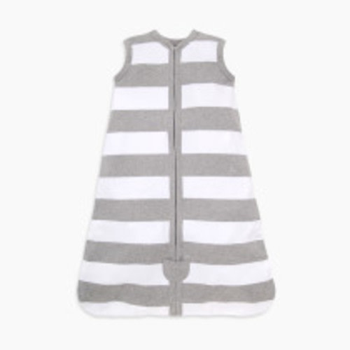Burt's Bees Baby Beekeeper Organic Wearable Blanket - Heather Grey Rugby Stripe, 6-12 M