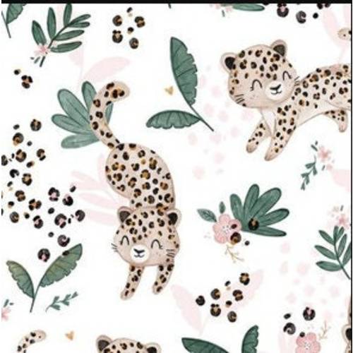 Organic Cheetahs Jungle Floral Nursery & Toddler Bedding, Crib Sheet, Toddler Sheet, Toddler Blanket, Crib Blanket, Changing Pad Cover, girl