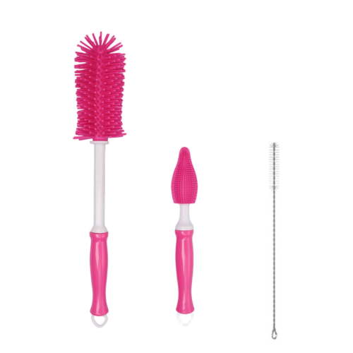 Foqnuq Bottle Brush Set Silicone Cleaning Brush for Straws and Bottles, No Dead Corners, Efficient Cleaning for Utensils, 360° Rotating Design
