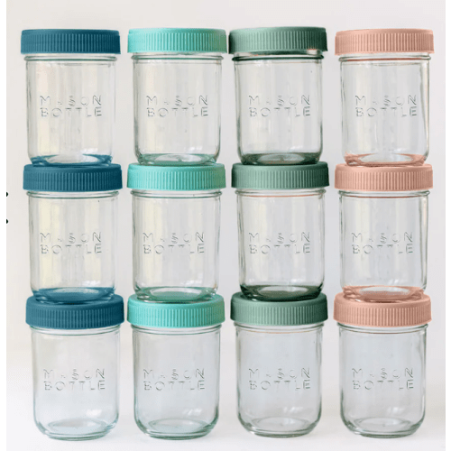 Breastmilk Storage Jar Set – Mason Bottle 8oz
