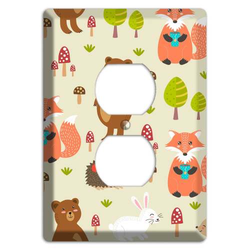 Forest Critters (Beige) Duplex Outlet Wallplate