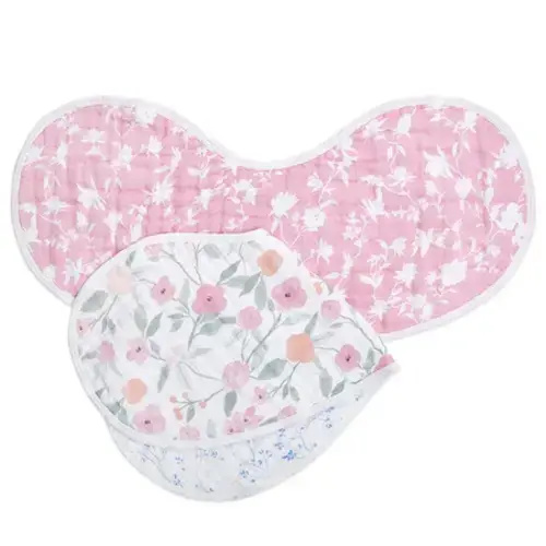 Floral Cotton Muslin Burpy Bib 2pk | aden + anais