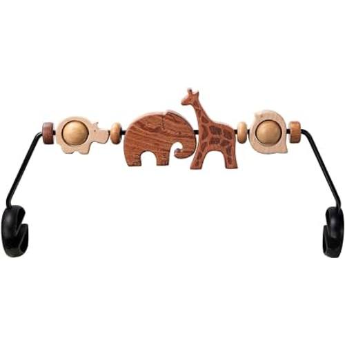 Amazon.com: TinlyFinly Baby Bouncer Toy Bar Wooden, Animals | Fits Baby Bjorn Bouncers, For Babies All Ages, Secure Fit, Activity Toy Bar Attachment For Baby To Watch, Touch And Spin