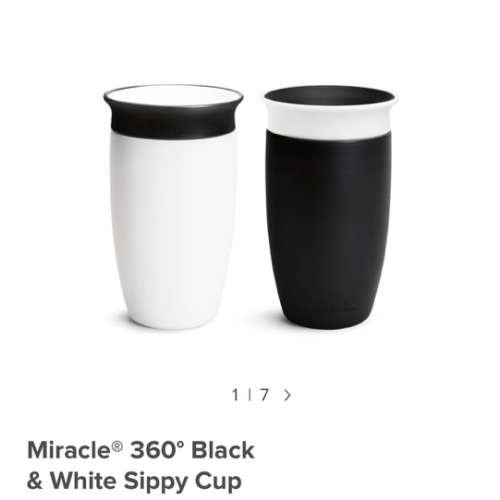 Miracle® 360° Sippy Cup, Limited Edition Black & White, 10oz, 2pk | Munchkin