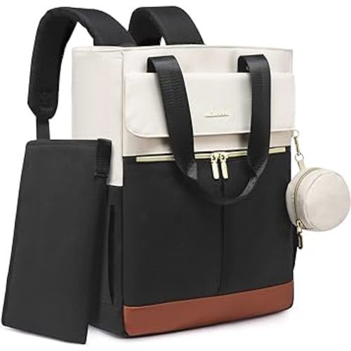 LOVEVOOK Diaper Bag Backpack with Insulated Pockets, Changing Pad, Pacifier Case - Anti-Theft Travel Bag for Women