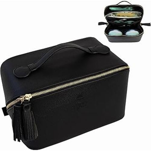 Wearable Breast Pump Bag with Cooler Bag - Made of Vegan Leather - Fits Elvie/Willow/Momcozy/Medela Wearable Breast Pumps & Breastfeeding Essentials