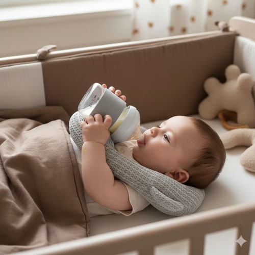 Self-Supporting Baby Bottle Feeding Cushion
