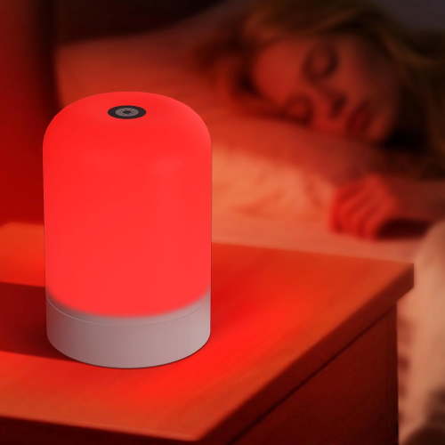 Red Light Therapy for Sleep, Red Night Light, Touch Dimmable-670NM Light Lamp for Adults & Kids, Night Lights with 670nm for Stress Relief Relaxation Travel Meditation and Yoga