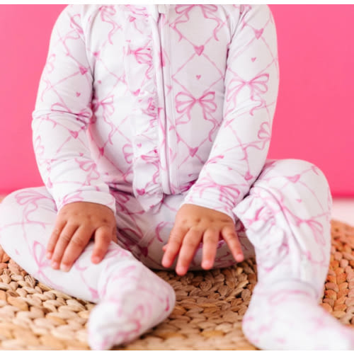 Take A Bow Ruffle Footie