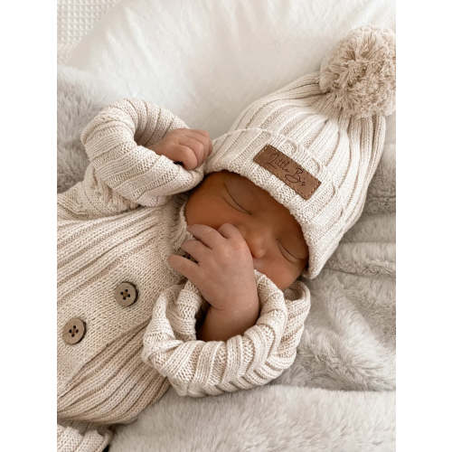 Little B's Ribbed Beanie - Honey Milk