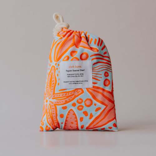 Cloth Bums Regular Bassinet Waterproof Sheet - Reef Riot