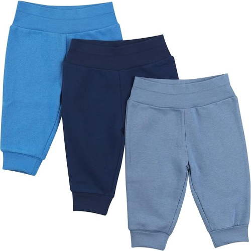 Hanes Fleece Pull-On Pants, Flexy Super Soft 4-Way Sweatpants, Stretch Joggers for Babies & Toddlers, Blues, 0-6 Months