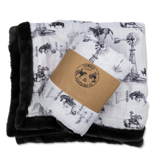 Heaven on Earth Bamboo Muslin/Minky Blanket – Cowkid Clothing Company