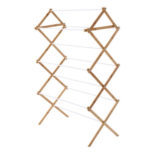 Space-Saving Bamboo Laundry Drying Rack