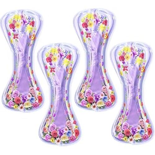 Reusable Perineal Cold Packs for Postpartum Recovery (4 Pack) - Gel Ice Pads, Soothing Relief After Vaginal Delivery (Purple)