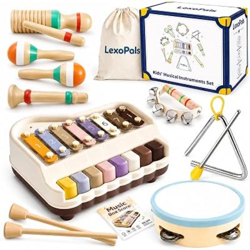 Kids'Musical Instruments Set, Montessori Toys for Toddlers