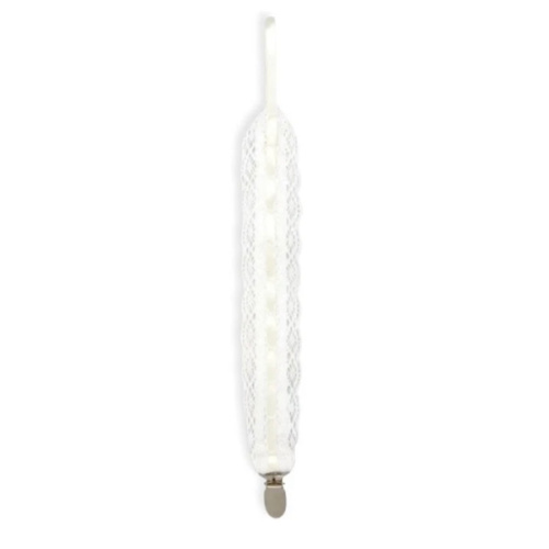 Legacy Pacifier Clip - Legacy White, Ecru Ribbon