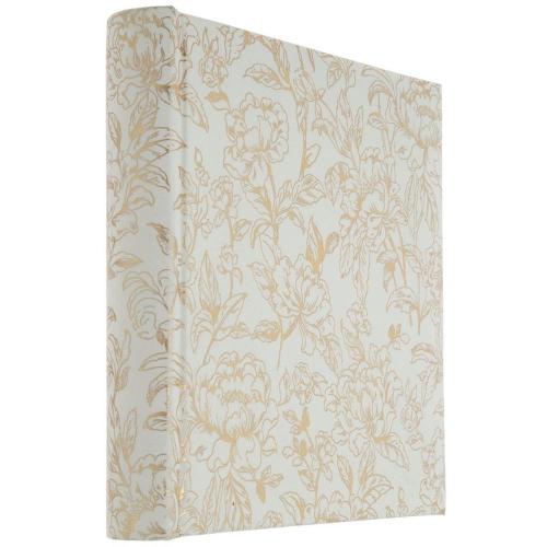 Cream & Gold Floral Book Bound Photo Album