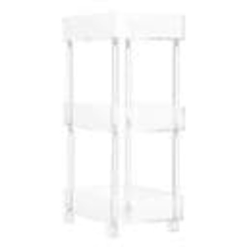 Luxe Acrylic 3-Tier Rolling Cart | The Container Store