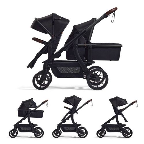 Momcozy ChangeGo Baby Stroller - Black: Full-Size, 10" Front Wheel, 12" Rear Wheel, Single Configuration