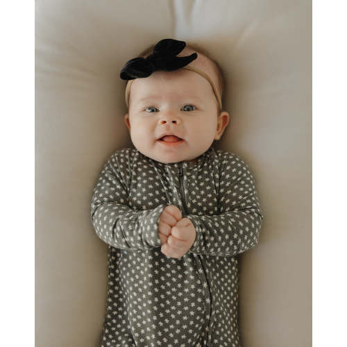 Bamboo Zip Pajamas | Green Flowers