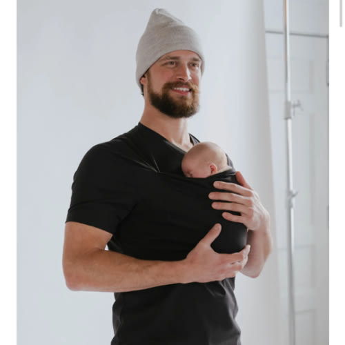 Lalabu Dad Shirt | Original Babywearing T-Shirt with Kangaroo Pouch | Baby Wrap Carrier for Newborns & Infants | Baby Wrap Carrier for Newborns | Essential for new Dads