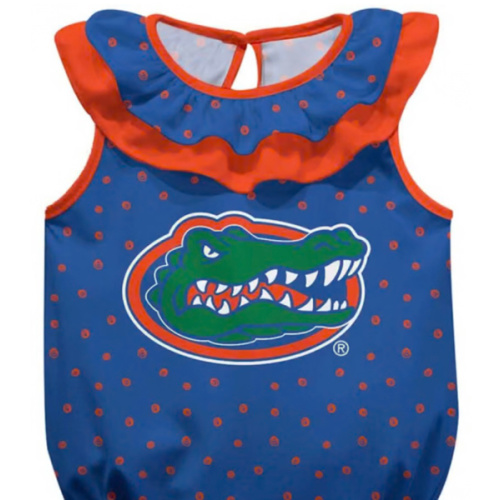 Vive La Fete Florida Gators Baby Girls ROYAL Ruffle Short Sleeve Dress - 8971766