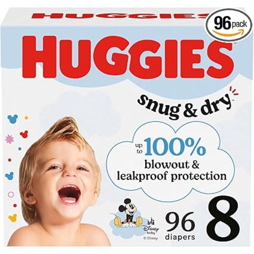 Huggies Snug & Dry Diapers Size 8, 96 Count