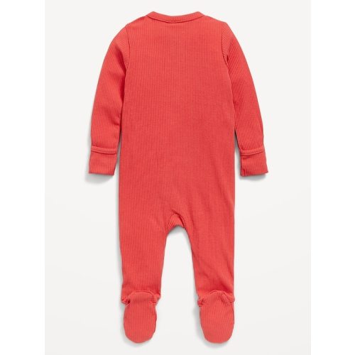 2-Way-Zip Sleep & Play Ribbed Footed One-Piece for Baby