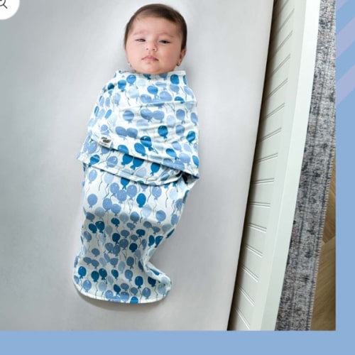 Norani Baby Snugababe Sleep Pod with Arm Inserts - Blue Balloons