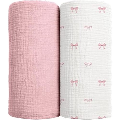 lulumoon Muslin Swaddle Blankets for Baby: 100% Cotton Receiving Blankets