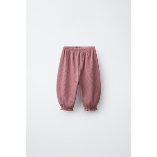 TEXTURED PANTS - Pastel pink | ZARA United States