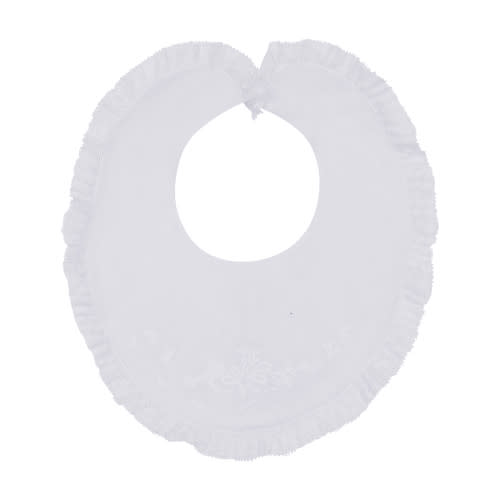 Floral Bow Embroidered Lace Bib