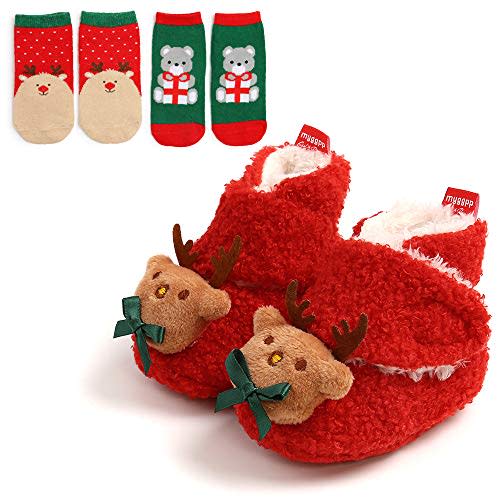 Ohwawadi Infant Baby Slippers Girls Boys Booties Warm Baby Socks Shoes Newborn Crib Footwear Prewalkers
