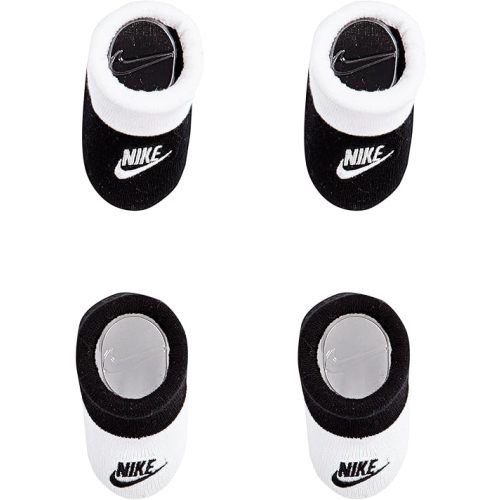 Nike Infant Baby Futura Booties 2 Pack (Black(NN0048-023)/White, 0-6 Months)
